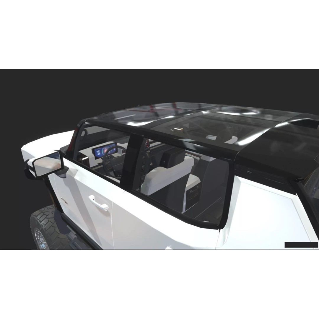 Hummer EV 3D Model – Lifted Monster Truck, Game Ready, Blender - View 26