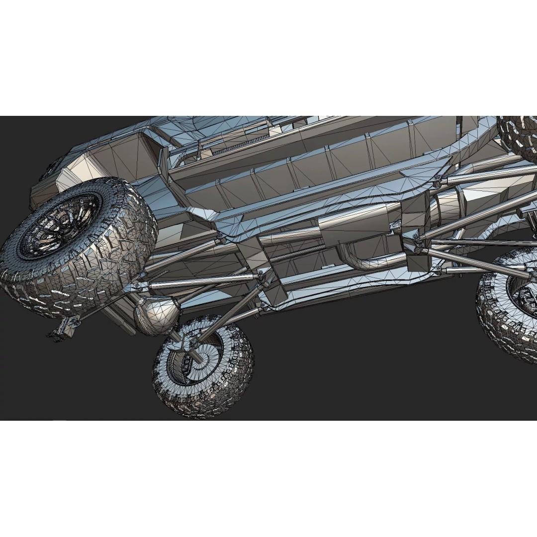 Hummer EV 3D Model – Lifted Monster Truck, Game Ready, Blender - View 29
