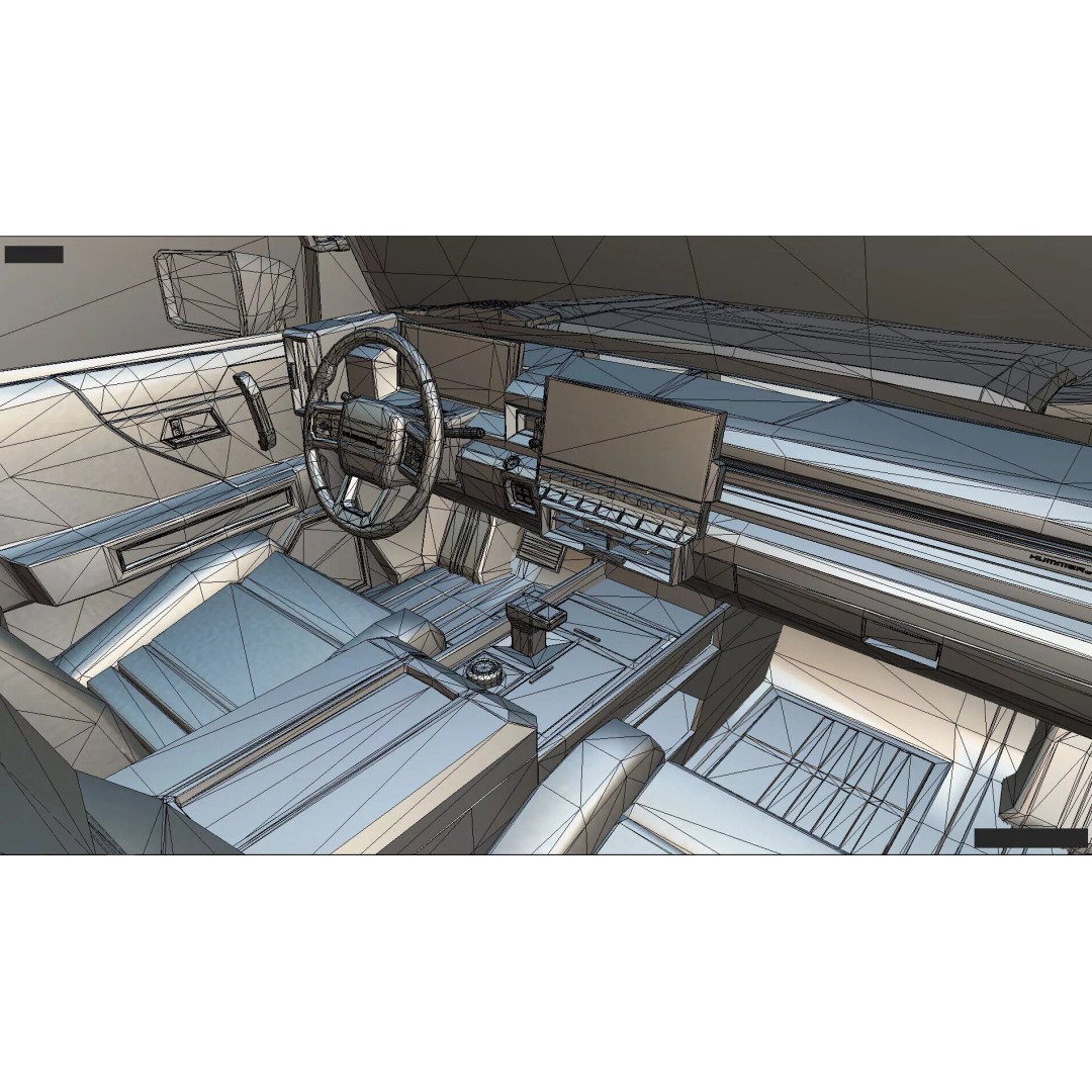Hummer EV 3D Model – Lifted Monster Truck, Game Ready, Blender - View 35