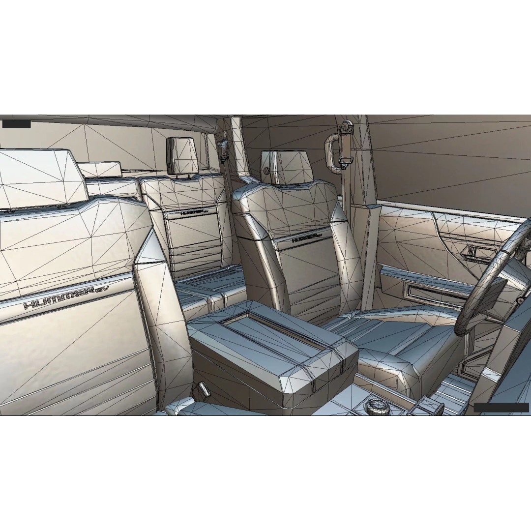 Hummer EV 3D Model – Lifted Monster Truck, Game Ready, Blender - View 36