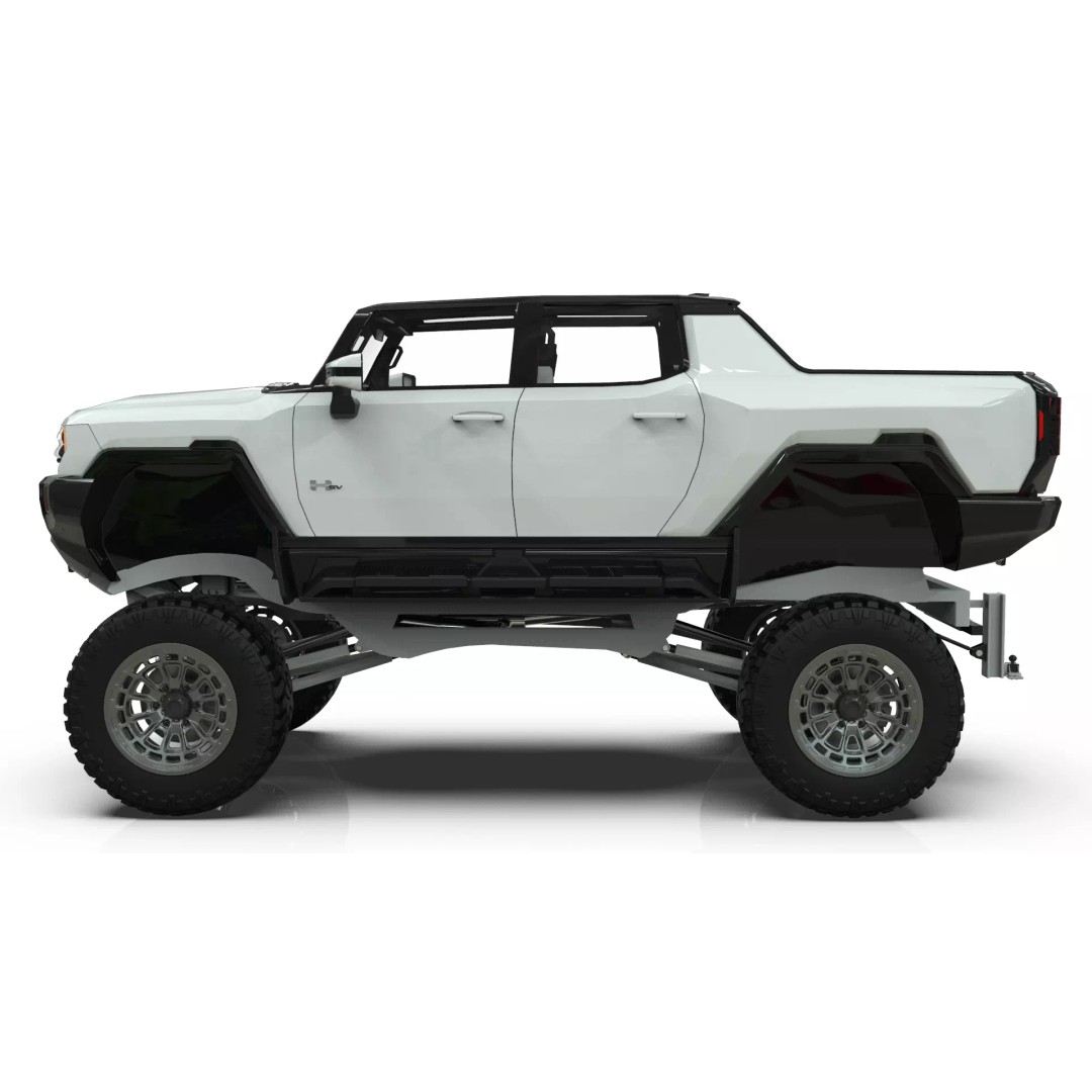 Hummer EV 3D Model – Lifted Monster Truck, Game Ready, Blender - View 4