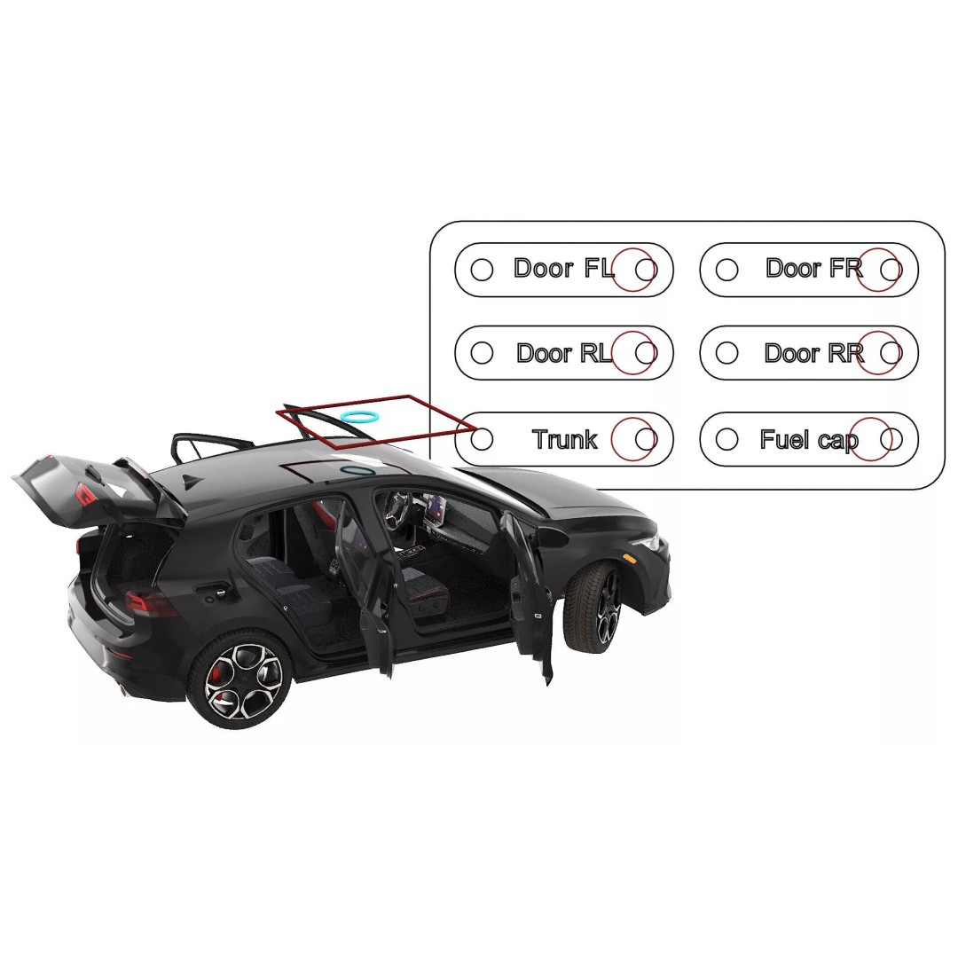 Compact Turbo Hatchback Car 3D Model – Rigged PBR Vehicle for Animation - View 6