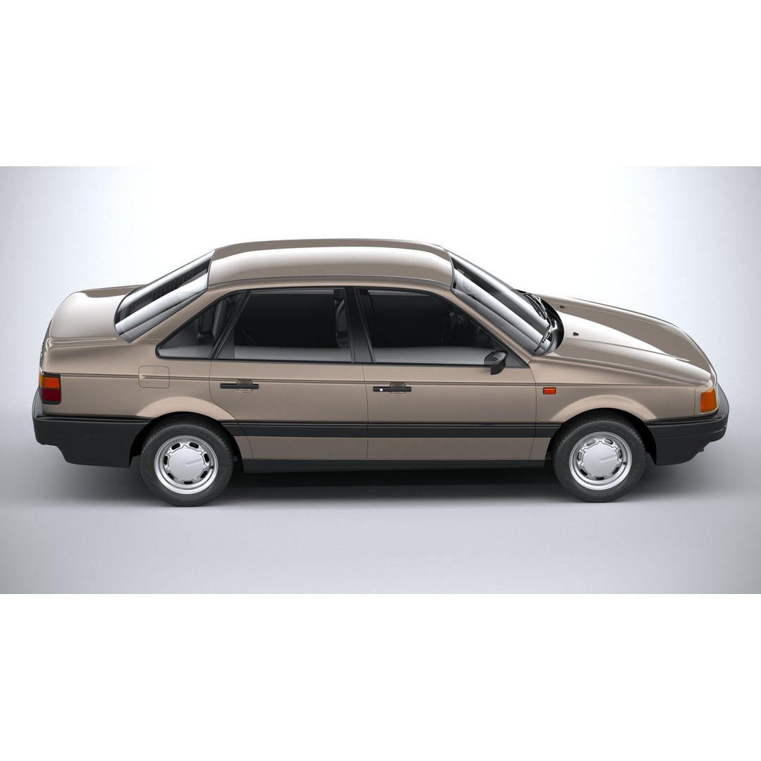 Volkswagen Passat B3 Sedan 3D Model – High Poly Classic Car, FBX, OBJ - View 14