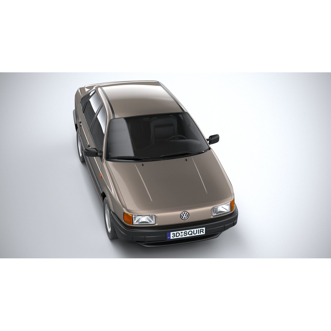 Volkswagen Passat B3 Sedan 3D Model – High Poly Classic Car, FBX, OBJ - View 15