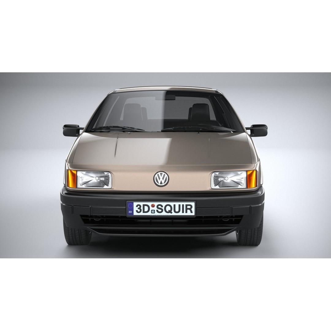 Volkswagen Passat B3 Sedan 3D Model – High Poly Classic Car, FBX, OBJ - View 16