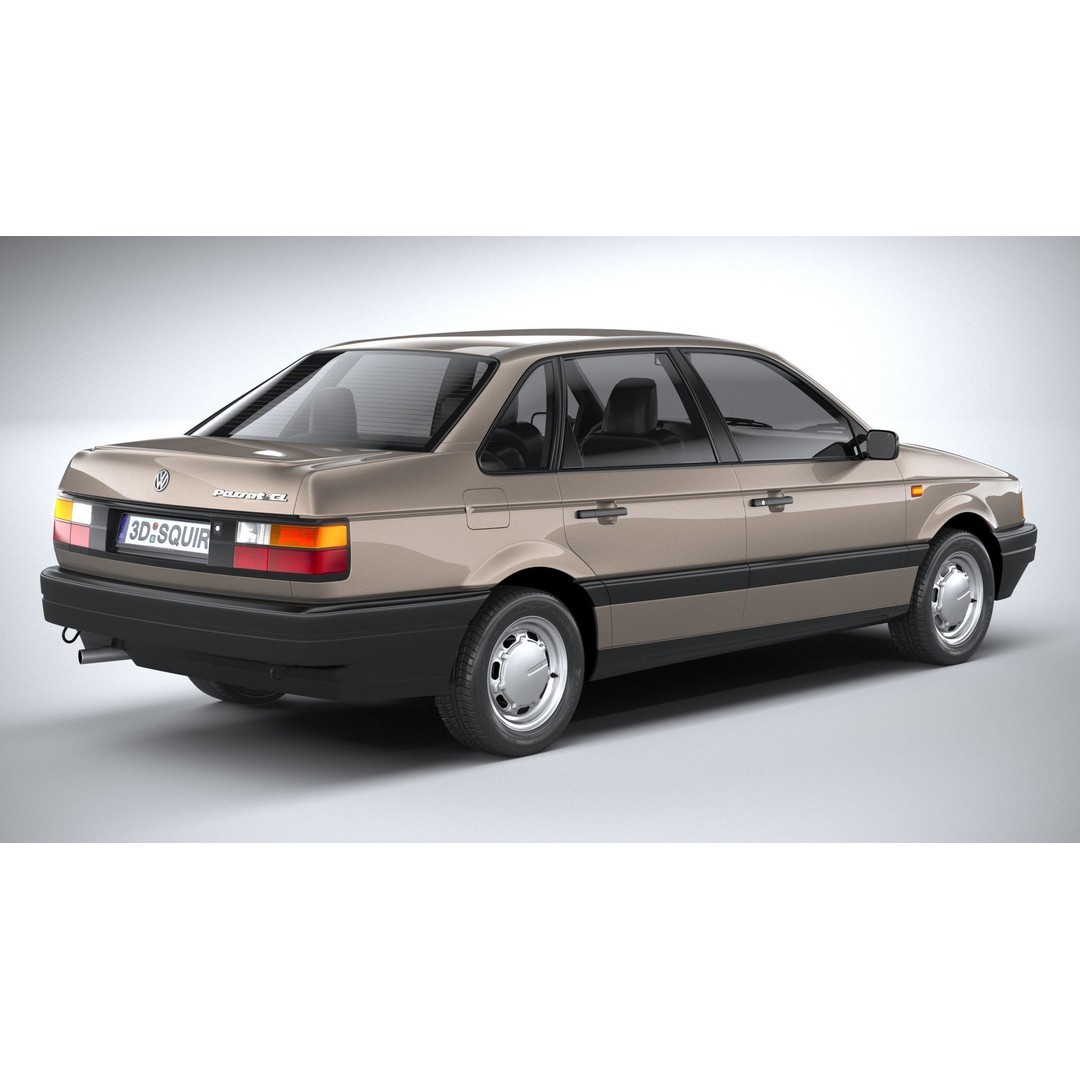 Volkswagen Passat B3 Sedan 3D Model – High Poly Classic Car, FBX, OBJ - View 20