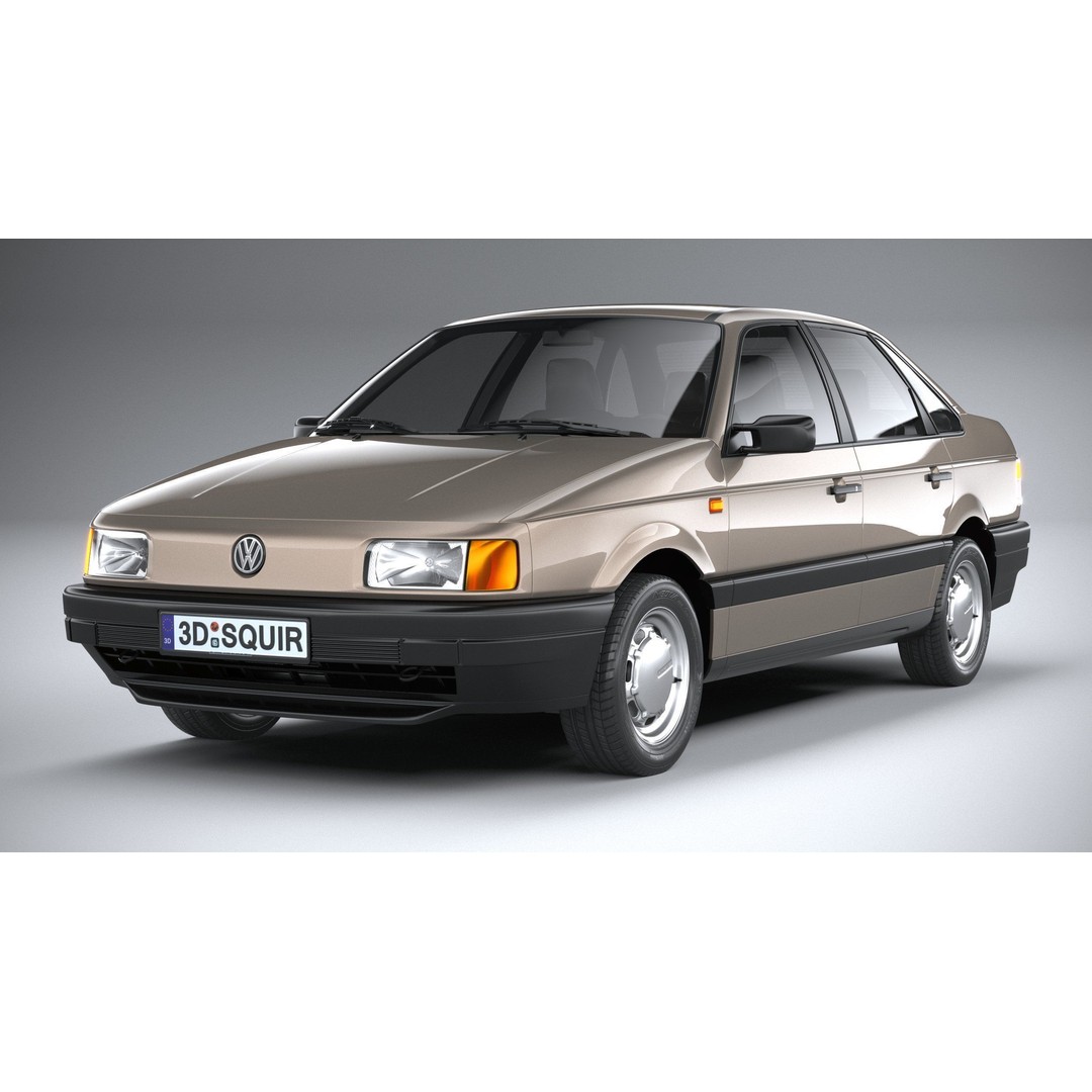 Volkswagen Passat B3 Sedan 3D Model – High Poly Classic Car, FBX, OBJ - View 5