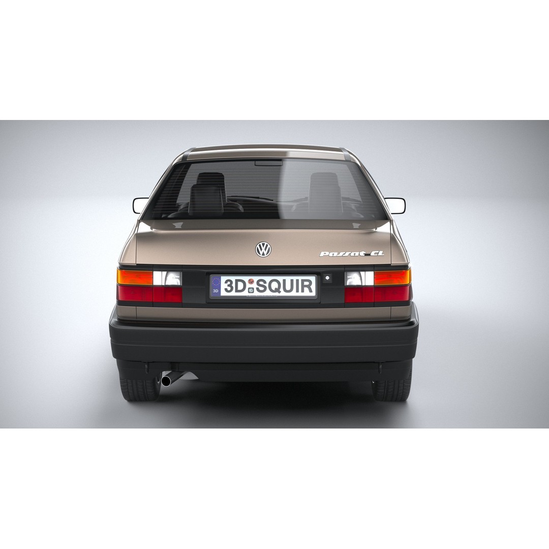 Volkswagen Passat B3 Sedan 3D Model – High Poly Classic Car, FBX, OBJ - View 7