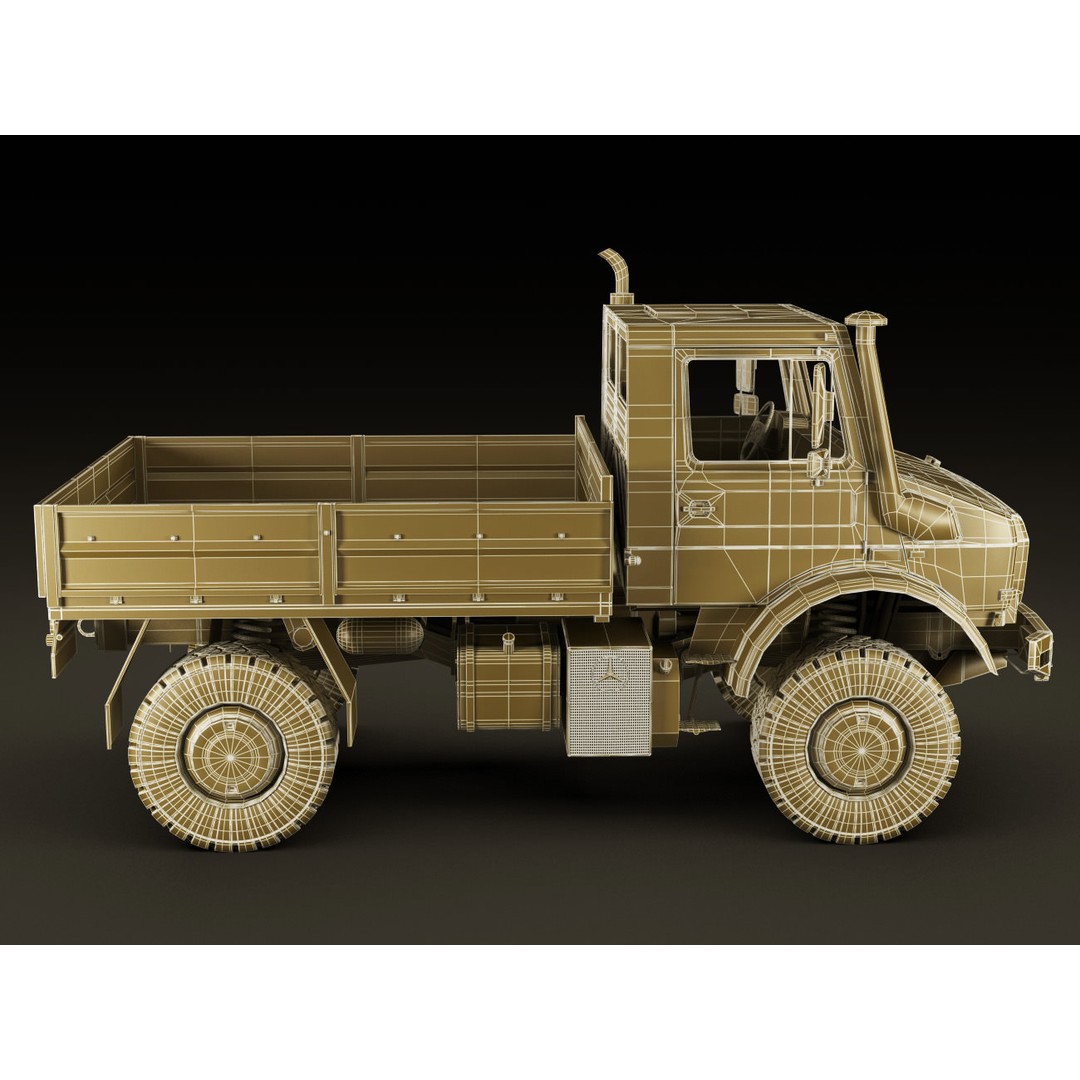 Mercedes Unimog U5000 3D Model – Detailed Utility Truck, FBX/OBJ