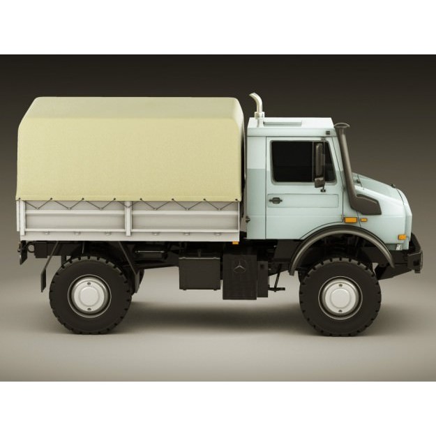 Mercedes Unimog U5000 3D Model – Detailed Utility Truck, FBX/OBJ - View 4