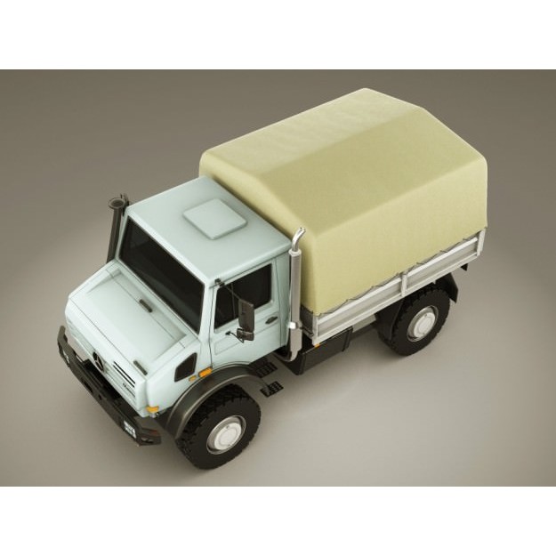 Mercedes Unimog U5000 3D Model – Detailed Utility Truck, FBX/OBJ - View 7