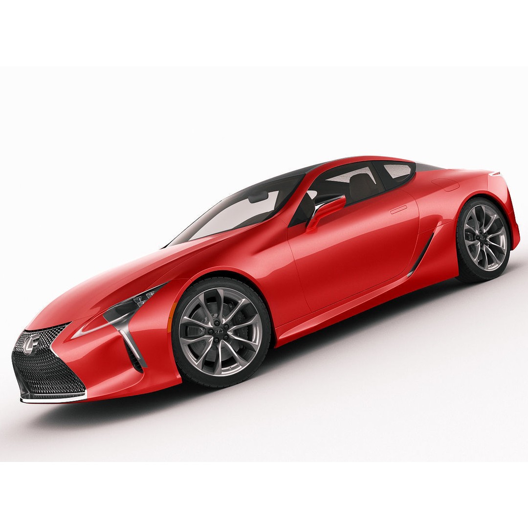 Lexus LC500 2018 3D Model – High Poly Car Asset, FBX, OBJ, Game Ready - View 10