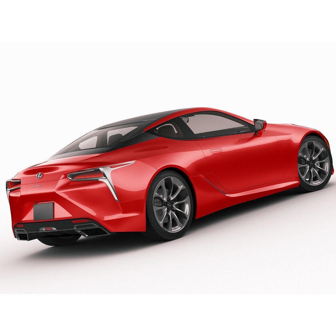 Lexus LC500 2018 3D Model – High Poly Car Asset, FBX, OBJ, Game Ready - View 11