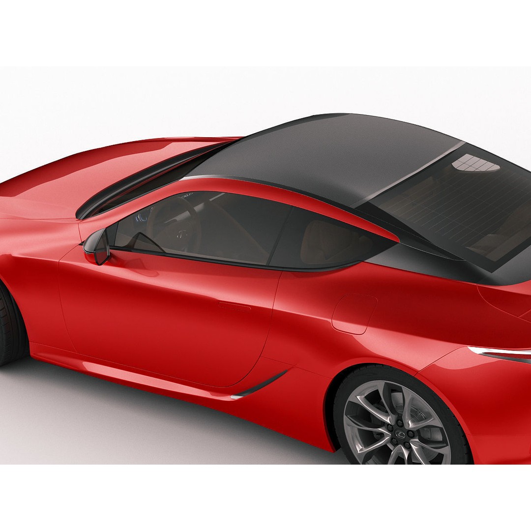 Lexus LC500 2018 3D Model – High Poly Car Asset, FBX, OBJ, Game Ready - View 14