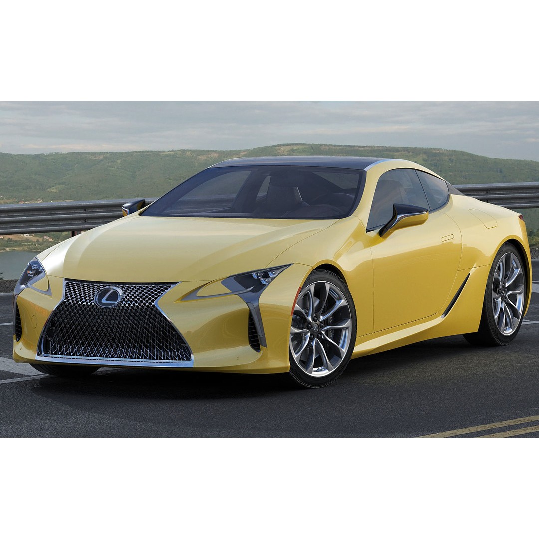 Lexus LC500 2018 3D Model – High Poly Car Asset, FBX, OBJ, Game Ready - View 15