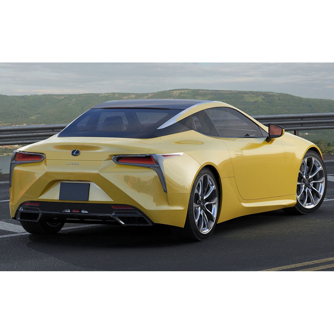 Lexus LC500 2018 3D Model – High Poly Car Asset, FBX, OBJ, Game Ready - View 16