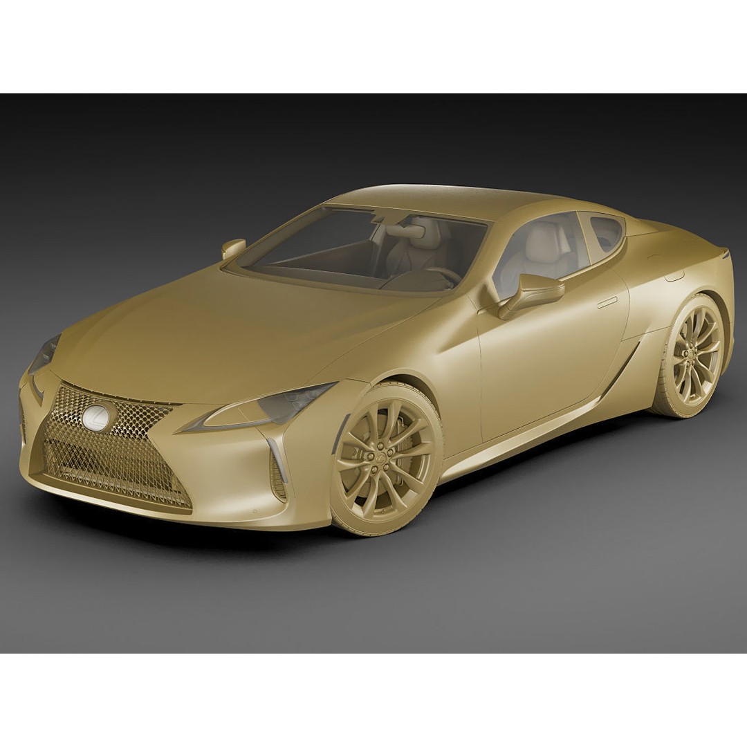 Lexus LC500 2018 3D Model – High Poly Car Asset, FBX, OBJ, Game Ready - View 17