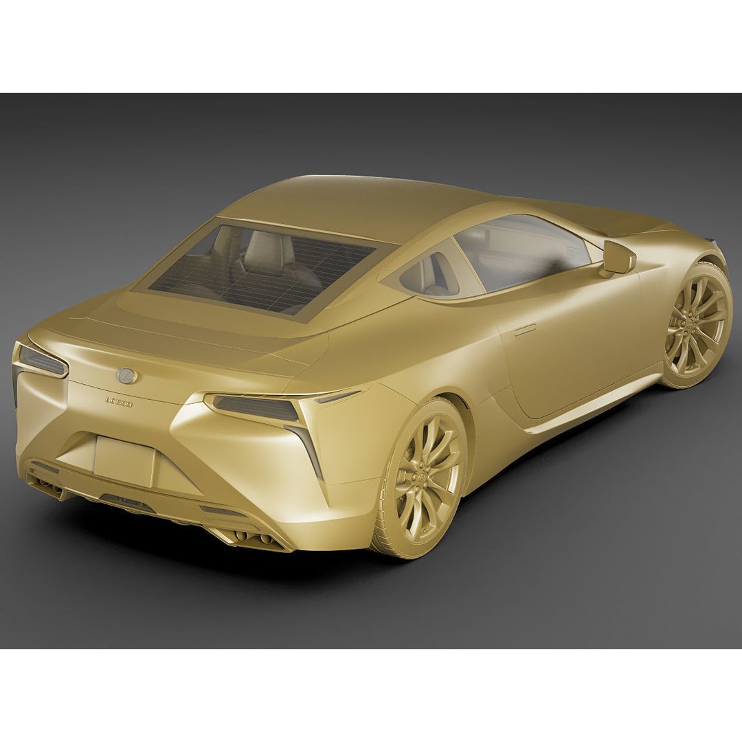 Lexus LC500 2018 3D Model – High Poly Car Asset, FBX, OBJ, Game Ready - View 18