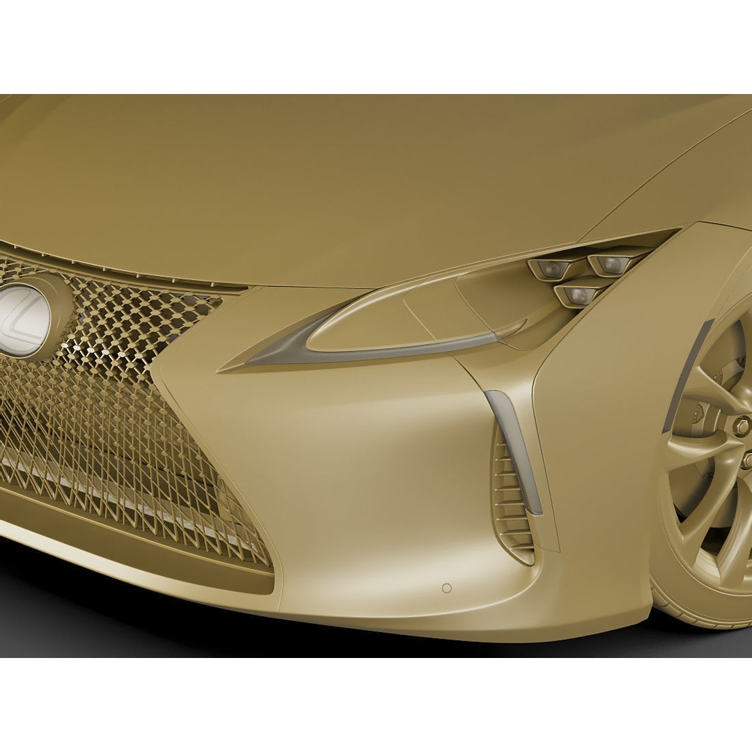 Lexus LC500 2018 3D Model – High Poly Car Asset, FBX, OBJ, Game Ready - View 19
