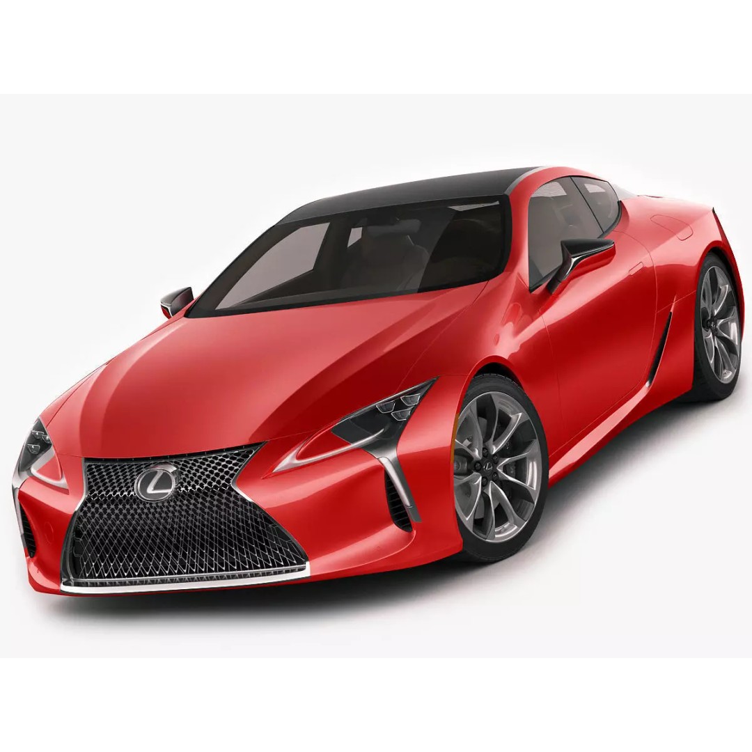 Lexus LC500 2018 3D Model – High Poly Car Asset, FBX, OBJ, Game Ready - View 2