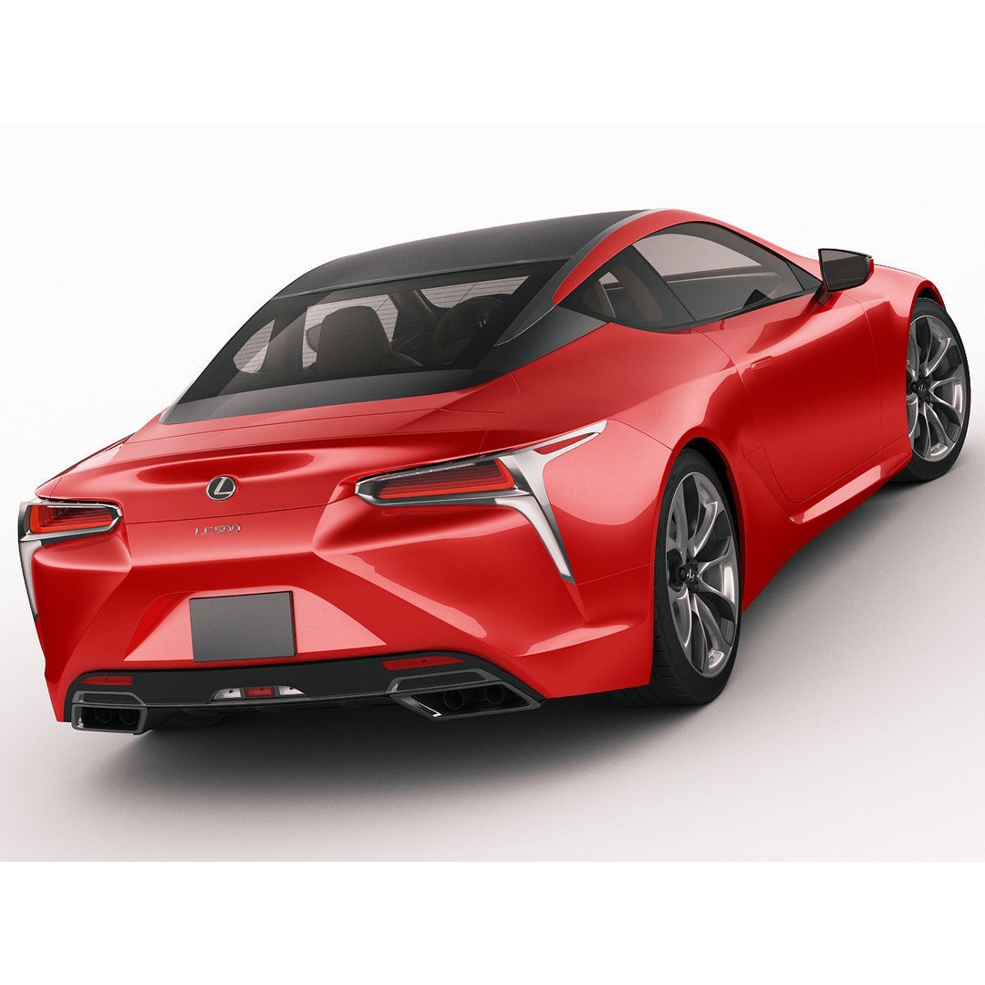 Lexus LC500 2018 3D Model – High Poly Car Asset, FBX, OBJ, Game Ready - View 3