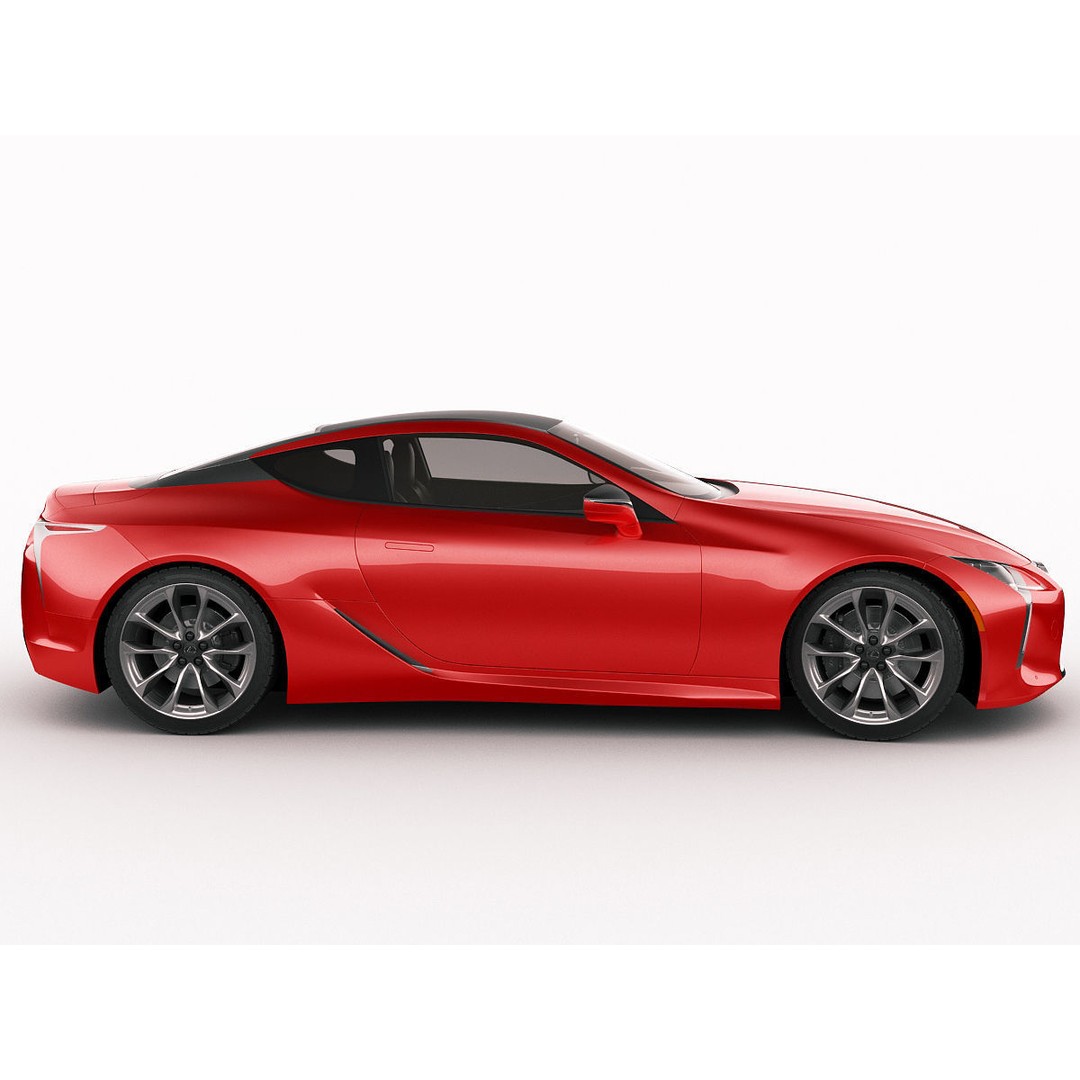 Lexus LC500 2018 3D Model – High Poly Car Asset, FBX, OBJ, Game Ready - View 4