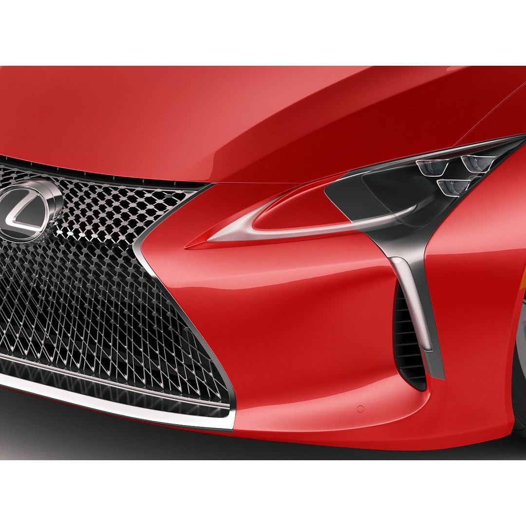 Lexus LC500 2018 3D Model – High Poly Car Asset, FBX, OBJ, Game Ready - View 5