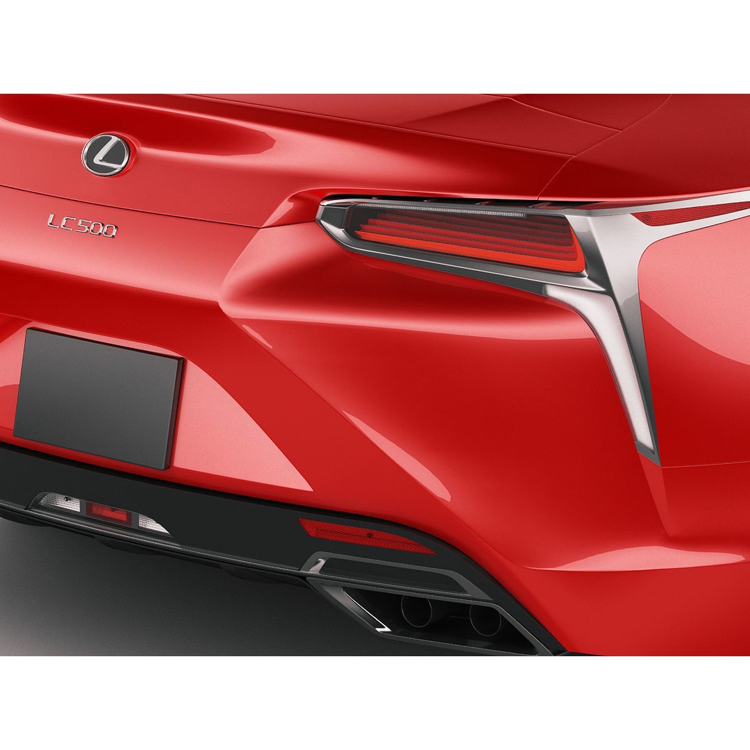 Lexus LC500 2018 3D Model – High Poly Car Asset, FBX, OBJ, Game Ready - View 6