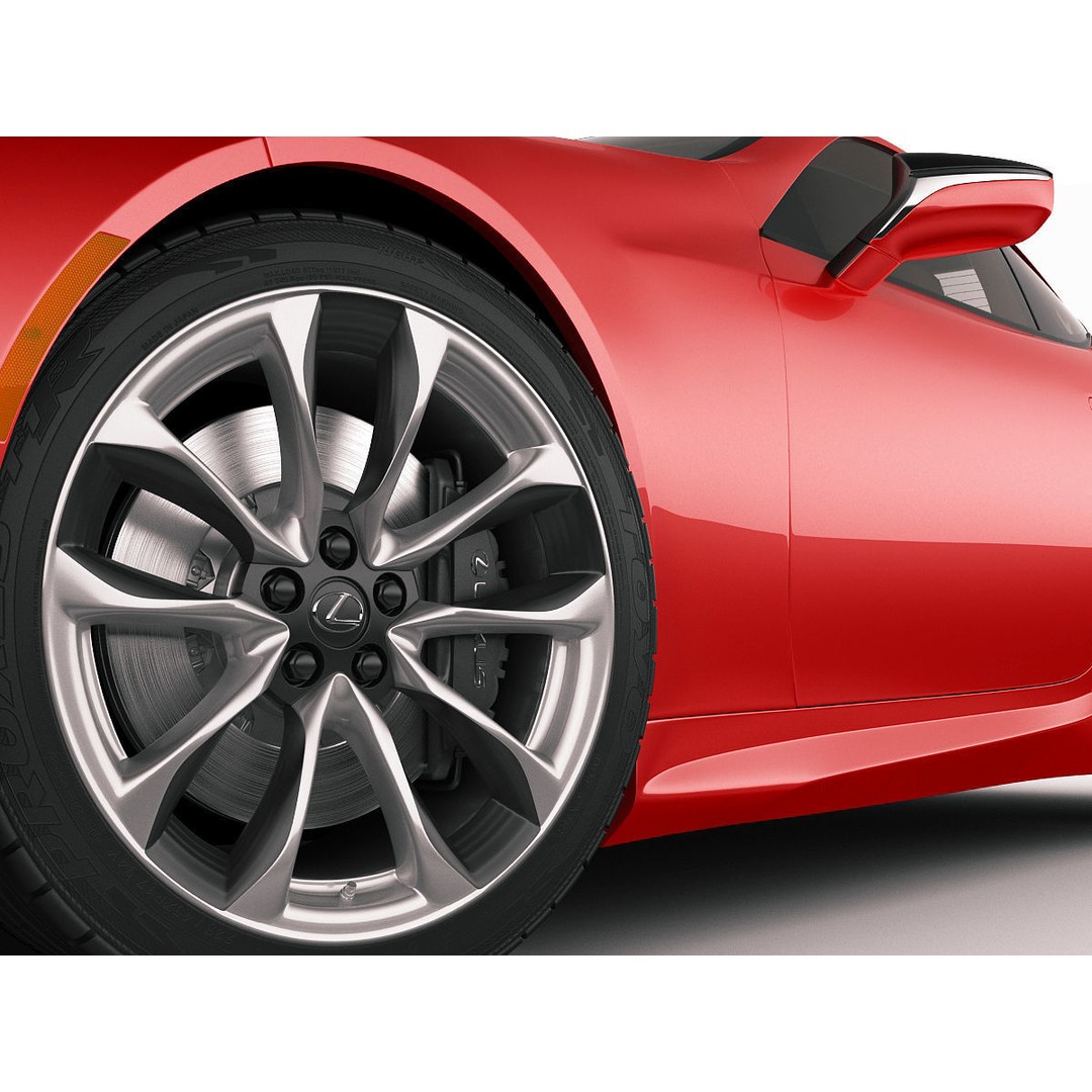 Lexus LC500 2018 3D Model – High Poly Car Asset, FBX, OBJ, Game Ready - View 7