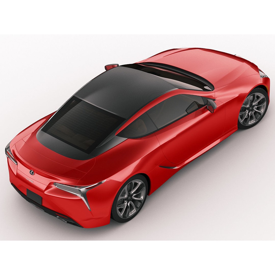 Lexus LC500 2018 3D Model – High Poly Car Asset, FBX, OBJ, Game Ready - View 9