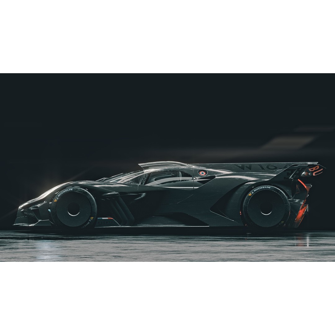 Bugatti Bolide 3D Model – High Poly Racing Car, Game Ready FBX, OBJ - View 3