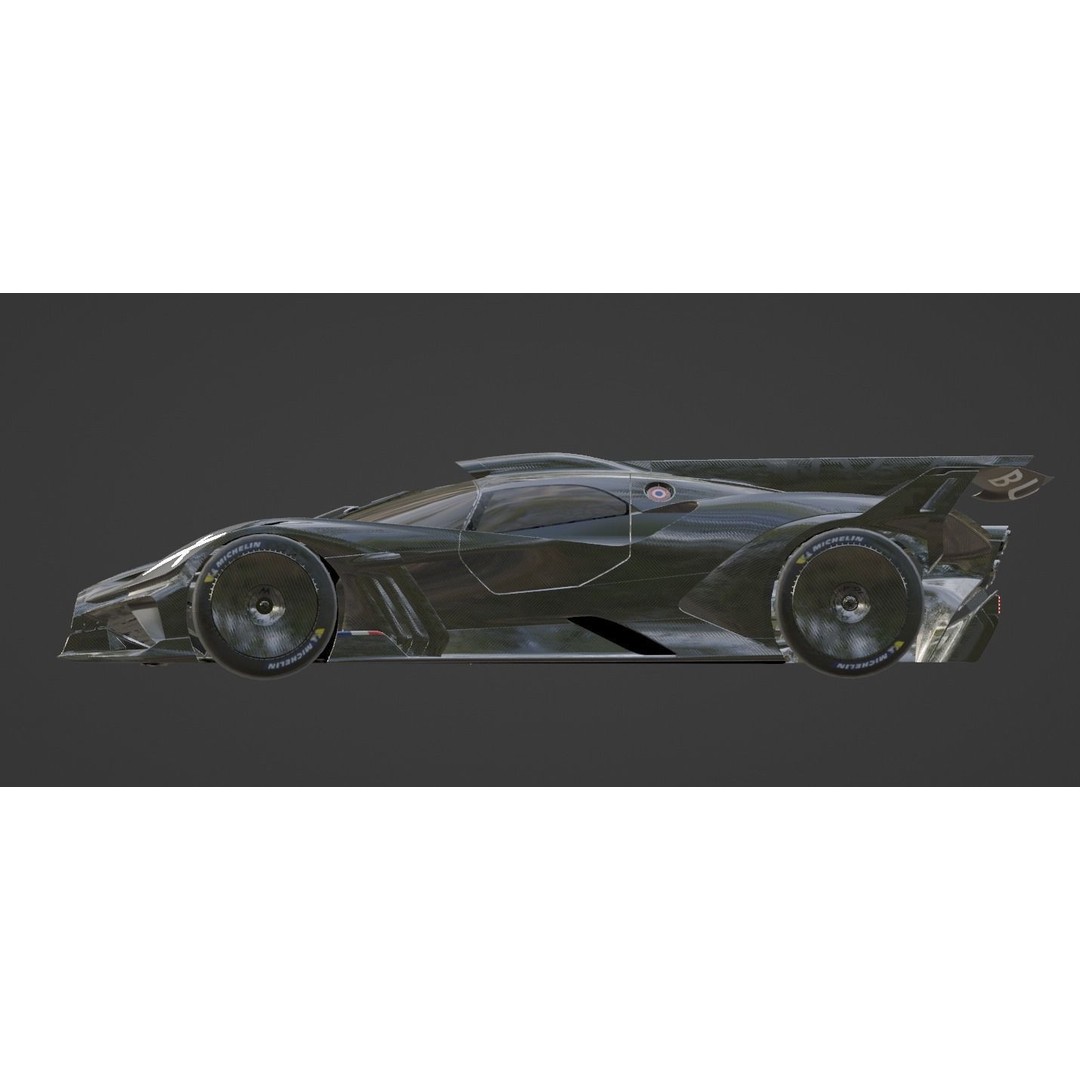 Bugatti Bolide 3D Model – High Poly Racing Car, Game Ready FBX, OBJ - View 5