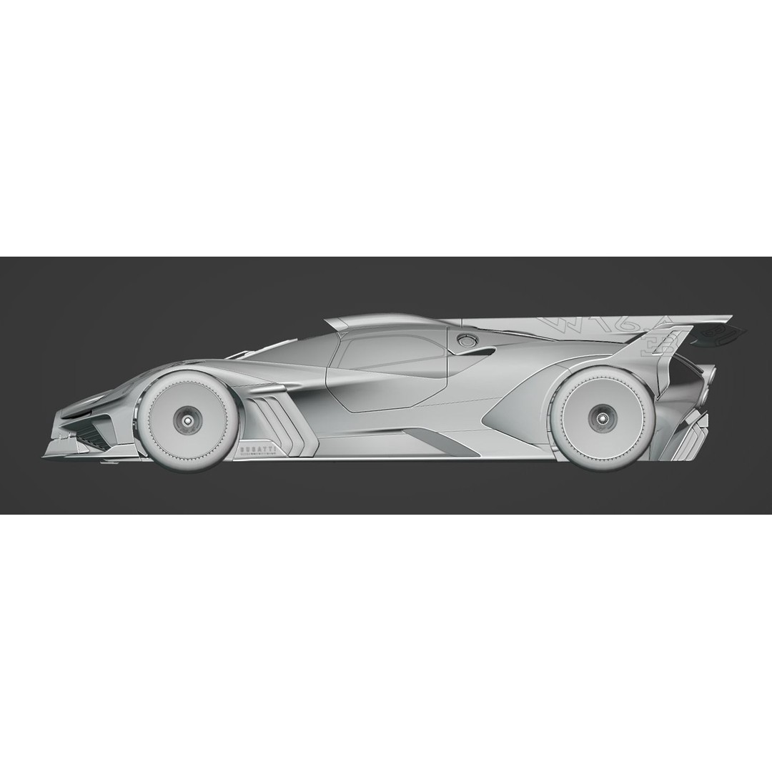 Bugatti Bolide 3D Model – High Poly Racing Car, Game Ready FBX, OBJ - View 7