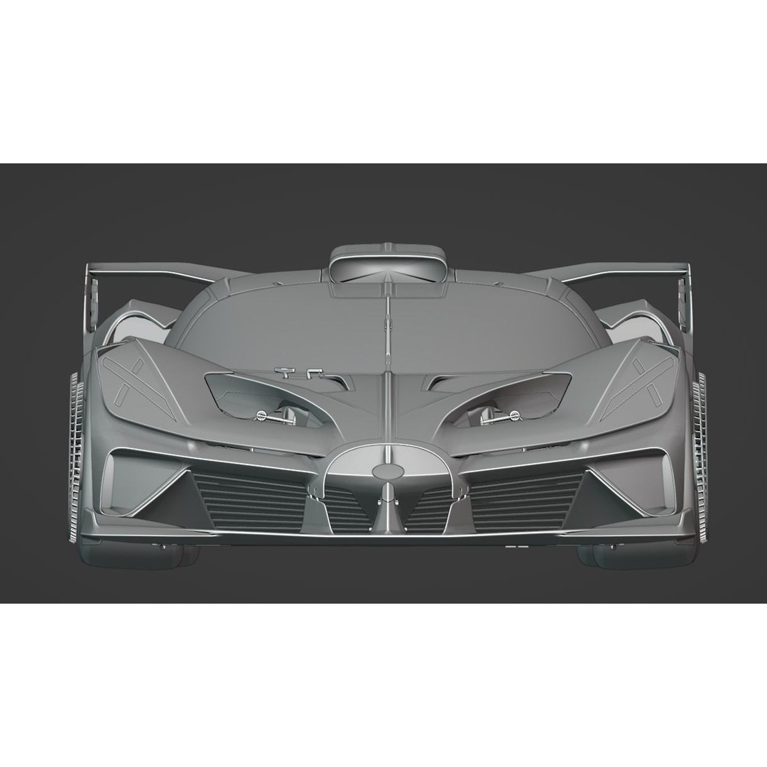 Bugatti Bolide 3D Model – High Poly Racing Car, Game Ready FBX, OBJ - View 8