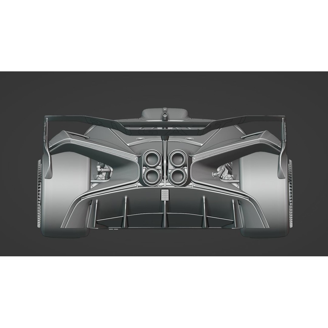 Bugatti Bolide 3D Model – High Poly Racing Car, Game Ready FBX, OBJ - View 9