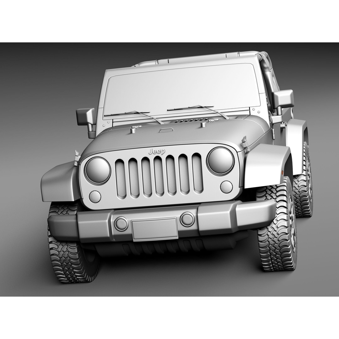 Jeep Wrangler Willis Wheeler 2014 3D Model – High Poly SUV Asset, FBX, OBJ - View 11