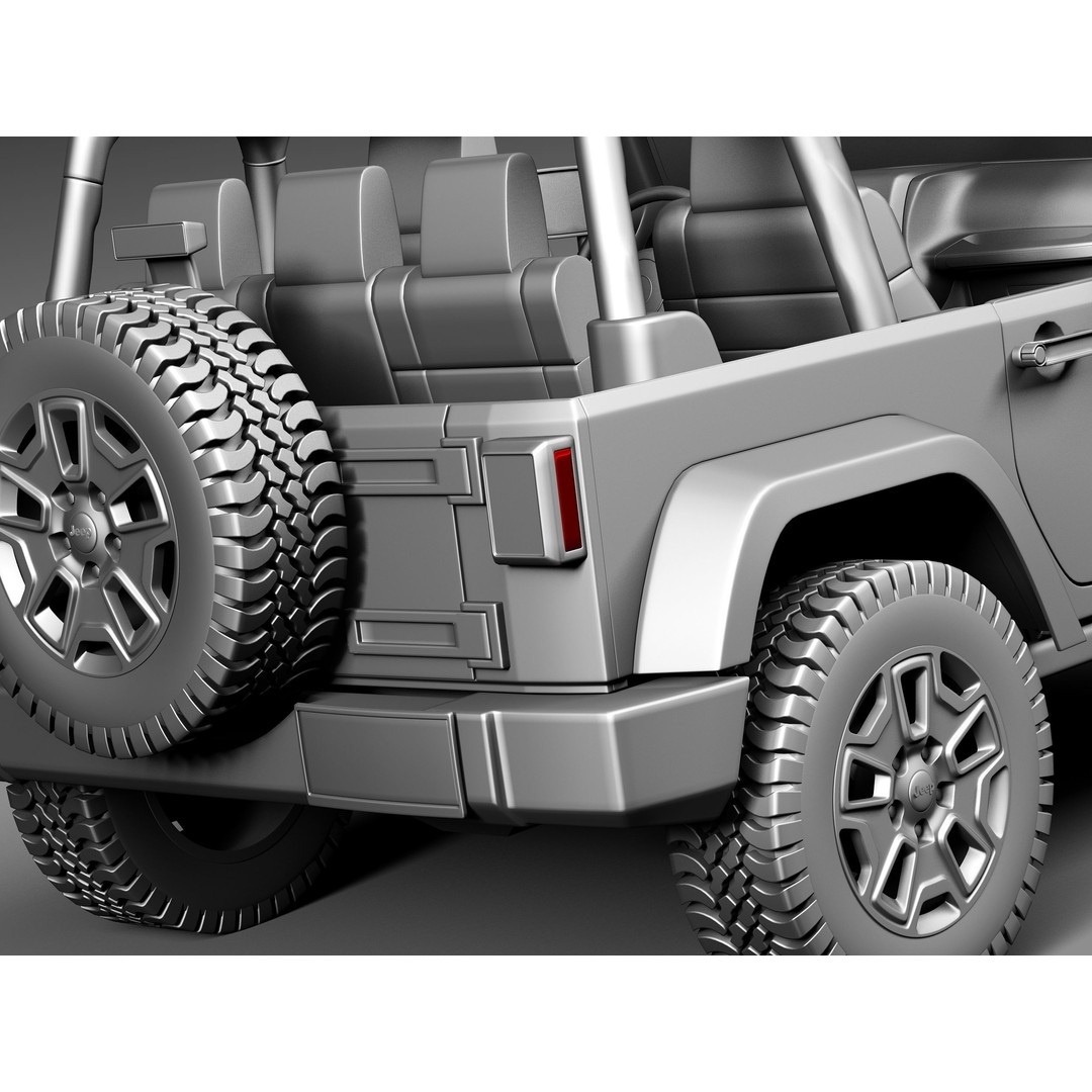 Jeep Wrangler Willis Wheeler 2014 3D Model – High Poly SUV Asset, FBX, OBJ - View 13