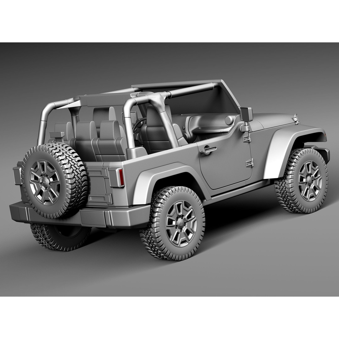 Jeep Wrangler Willis Wheeler 2014 3D Model – High Poly SUV Asset, FBX, OBJ - View 14