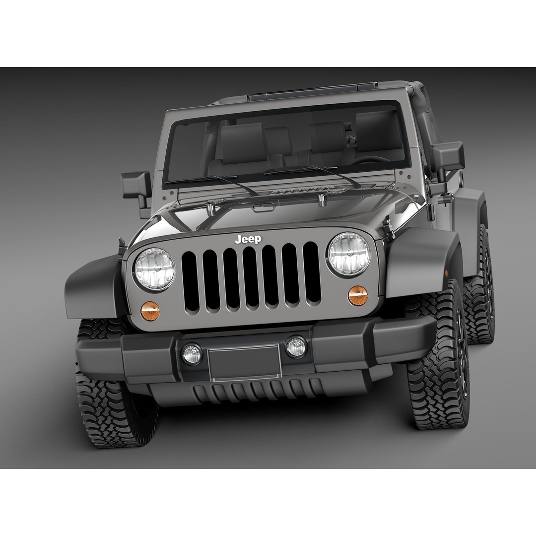 Jeep Wrangler Willis Wheeler 2014 3D Model – High Poly SUV Asset, FBX, OBJ - View 3
