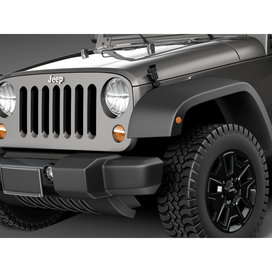 Jeep Wrangler Willis Wheeler 2014 3D Model – High Poly SUV Asset, FBX, OBJ - View 4