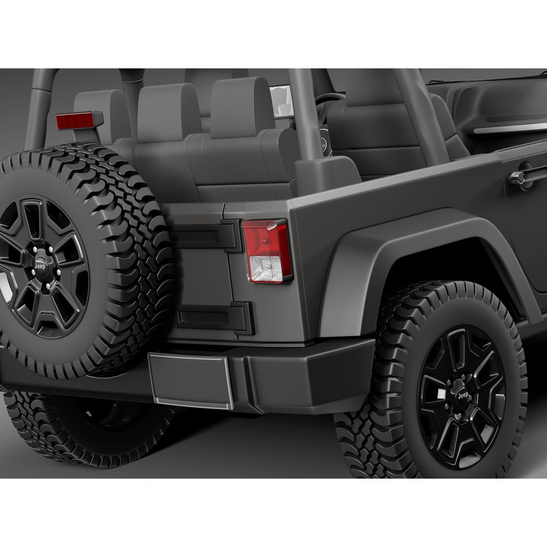Jeep Wrangler Willis Wheeler 2014 3D Model – High Poly SUV Asset, FBX, OBJ - View 5