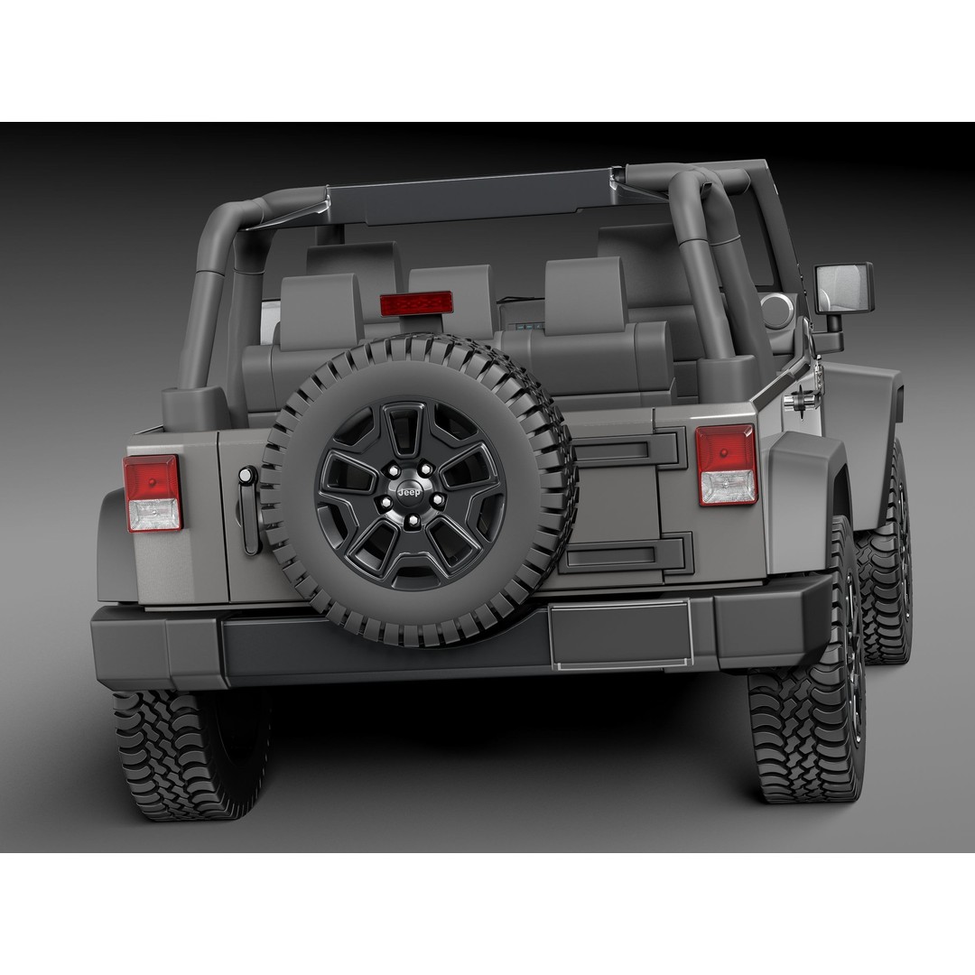 Jeep Wrangler Willis Wheeler 2014 3D Model – High Poly SUV Asset, FBX, OBJ - View 7