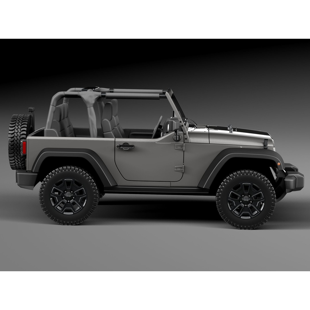 Jeep Wrangler Willis Wheeler 2014 3D Model – High Poly SUV Asset, FBX, OBJ - View 8
