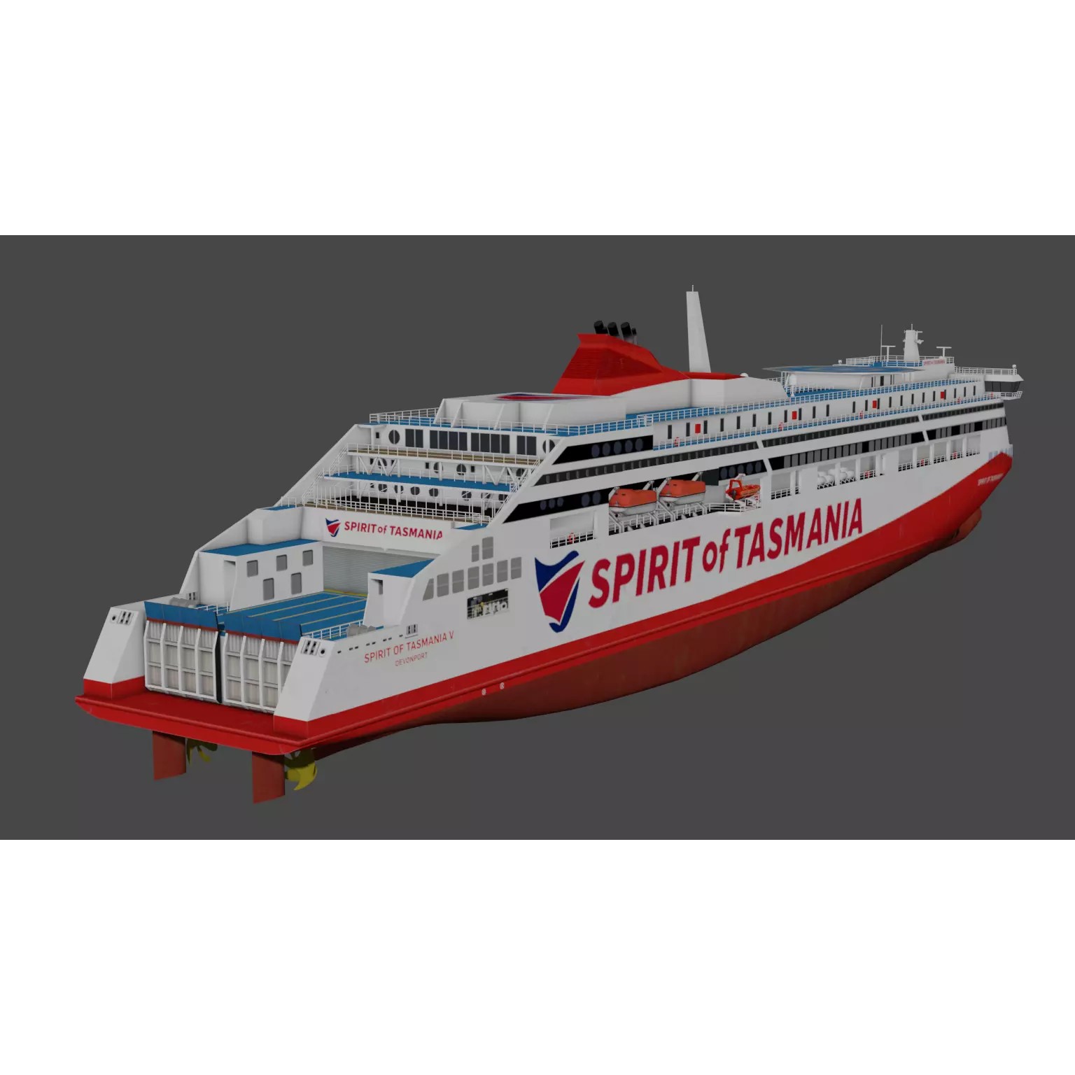 Spirit of Tasmania V - Low-Poly 3D Model - View 10