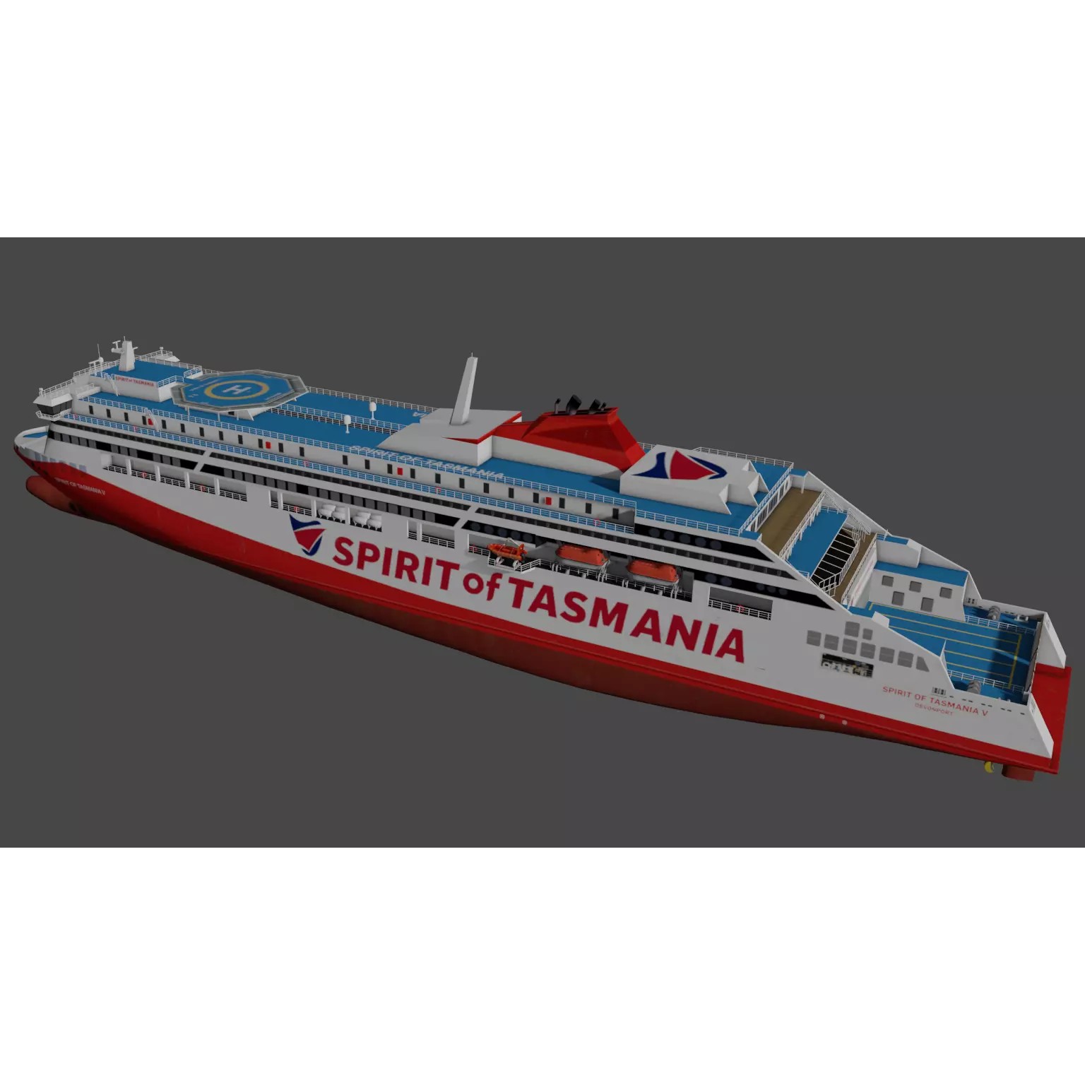 Spirit of Tasmania V - Low-Poly 3D Model - View 13
