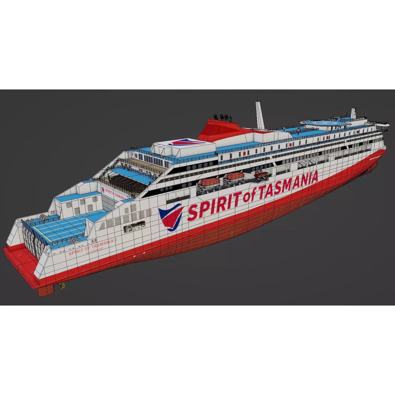Spirit of Tasmania V - Low-Poly 3D Model - View 6