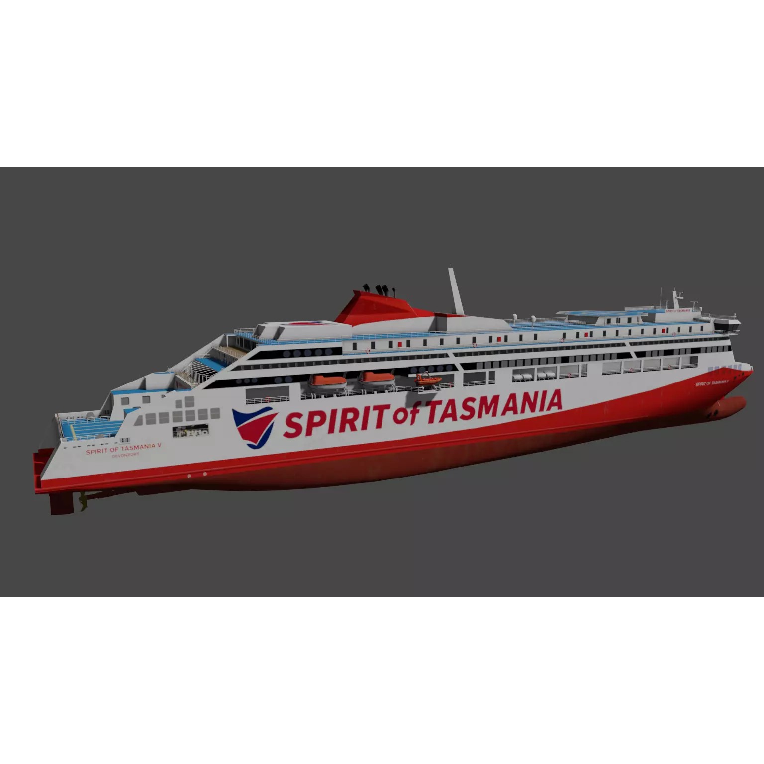 Spirit of Tasmania V - Low-Poly 3D Model - View 9