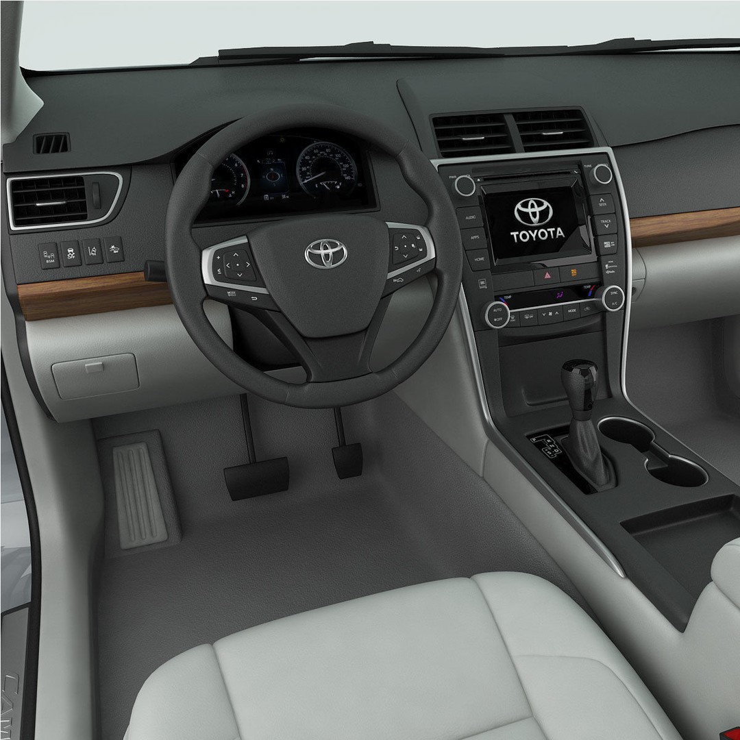 Toyota Camry XLE 2015 3D Model – Detailed Interior, FBX, OBJ - View 20