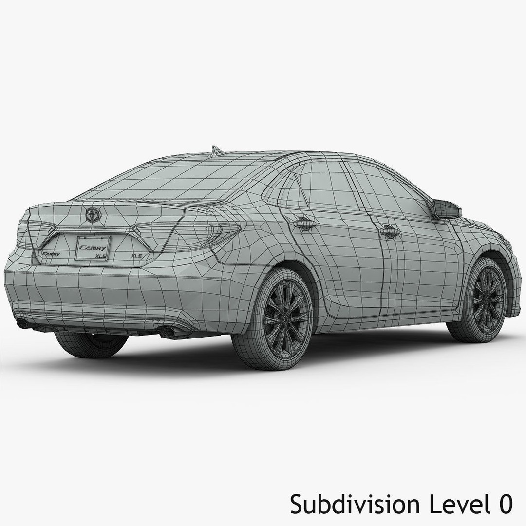 Toyota Camry XLE 2015 3D Model – Detailed Interior, FBX, OBJ - View 23