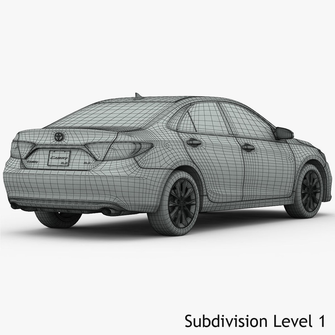 Toyota Camry XLE 2015 3D Model – Detailed Interior, FBX, OBJ - View 24